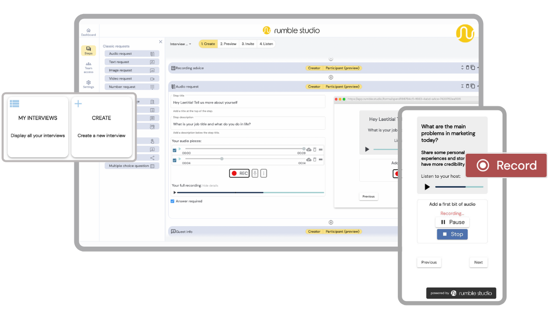 Rumble Studio Audio Creation Platform